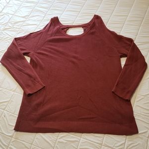 Torrid rust cold shoulder keyhole back sweater size 2